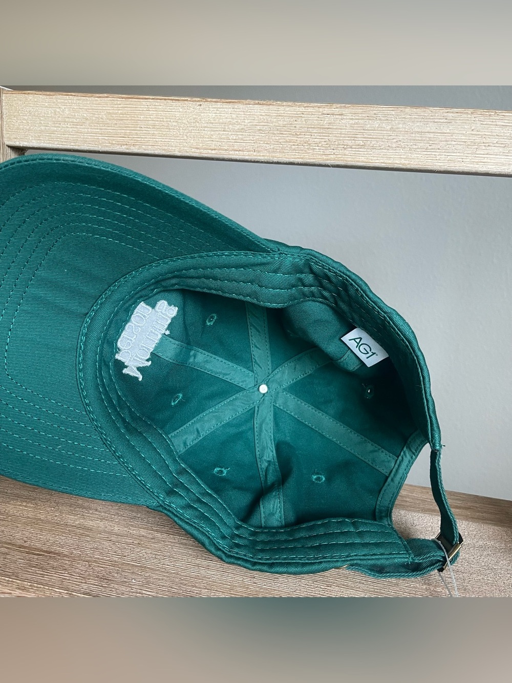 NWT- AG1 Adjustable “Morning Person” One size Green Strapback Baseball Cap Gift - Picture 8 of 9